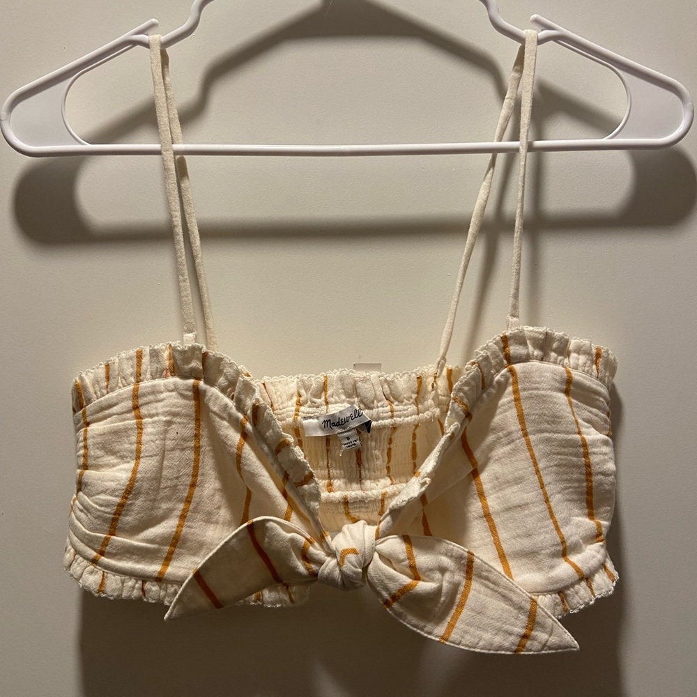 Madewell Tie Front Crop Top